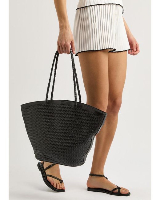 Bembien Black Marcia Woven Leather Tote