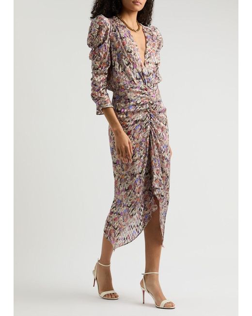 Isabel Marant Multicolor Nemil Printed Silk-Blend Midi Dress