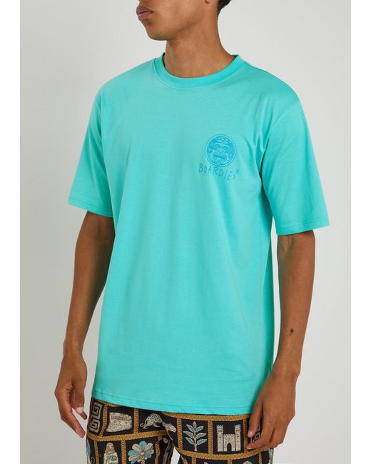 Boardies Blue Maya Printed Cotton T-Shirt for men