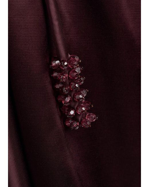 Tory Burch Red Belted Satin Top