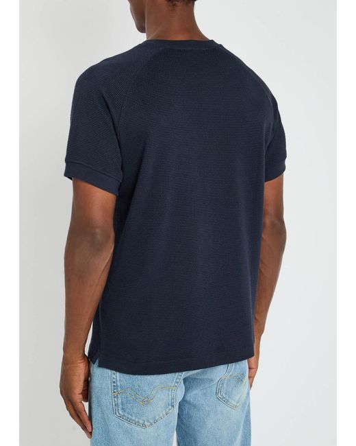 YMC Blue Marquee Waffle-Knit Cotton-Blend T-Shirt for men
