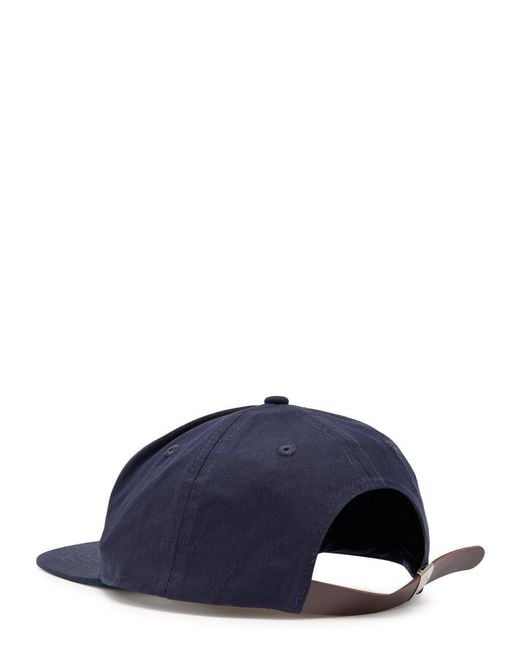 Picante Blue Record Crew Embroidered Cotton Cap for men