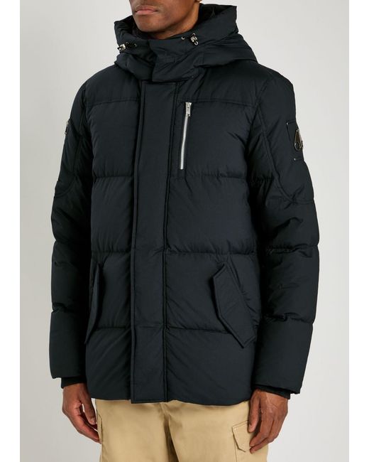 Moose Knuckles Black Everest 3Q Shell Puffer Coat for men