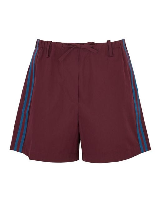 Dries Van Noten Purple Penry Cotton Shorts