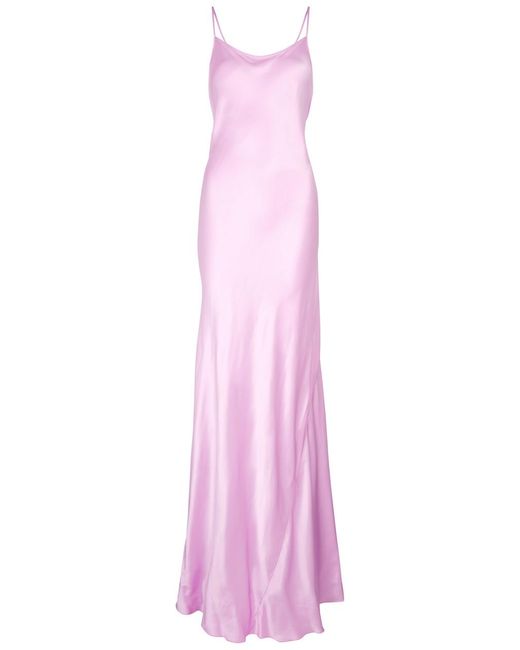 Victoria Beckham Pink Satin Gown