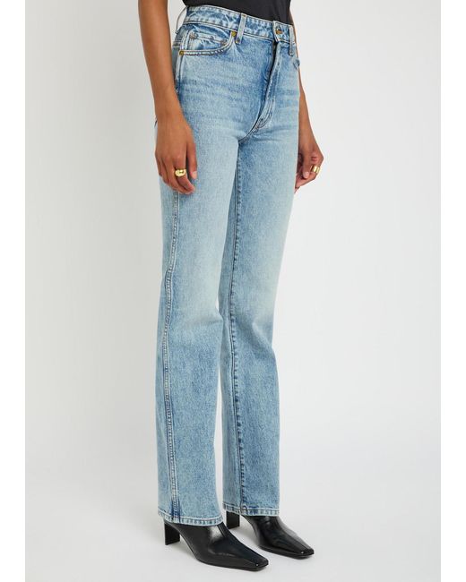 Khaite Blue Danielle Straight-Leg Jeans