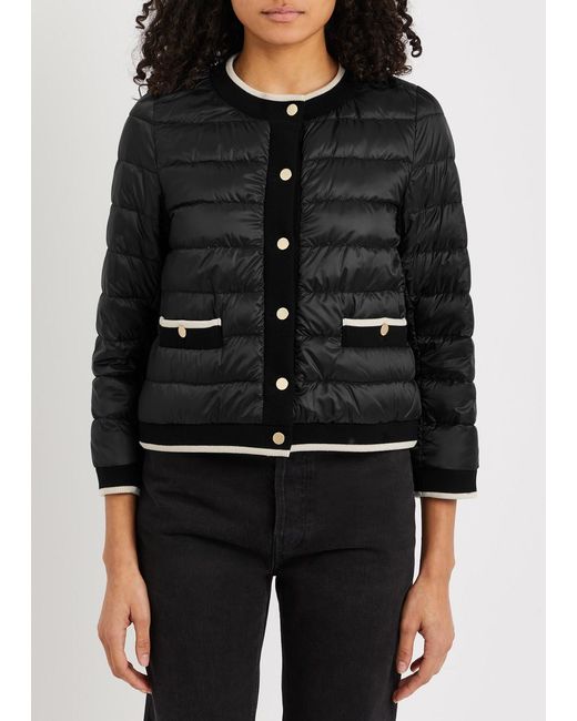 Max Mara The Cube Black Jackie Quilted Shell Jacket