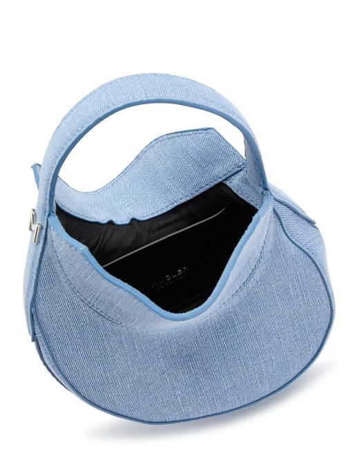 Mugler Blue Spiral Curve 02 Mini Top Handle Bag