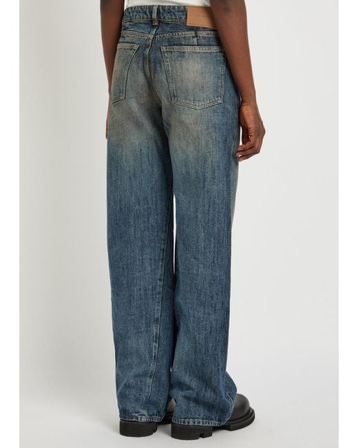 Our Legacy Blue Treble Cut Wide-Leg Denim Jeans