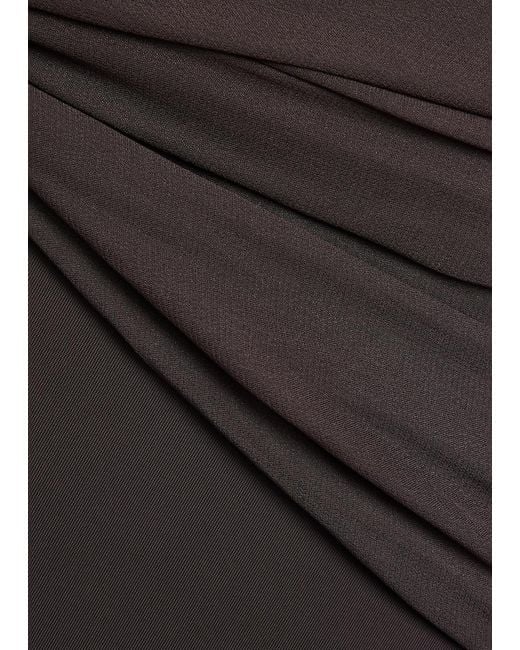 De La Vali Brown Sabela Detachable-Bolero Jersey Gown