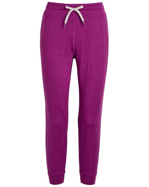 Vuori Women's Purple Performance Stretch-Jersey Sweatpants