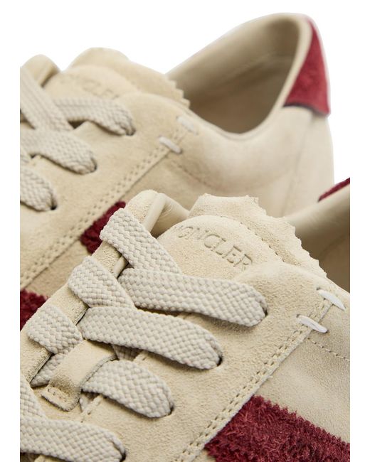 Moncler White Monaco Suede Sneakers for men