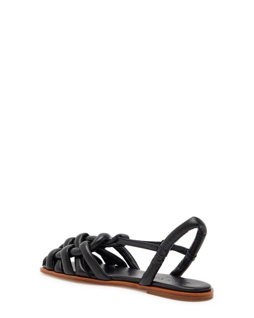 Hereu Black Cabersa Quilted Leather Sandals