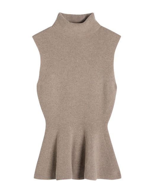 Rohe Brown Sculptural Wool And Cashmere-Blend Top
