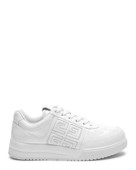 Givenchy White G4 Glossed Leather Sneakers