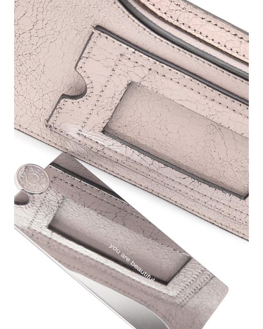 Acne Pink Platt Micro Leather Shoulder Bag