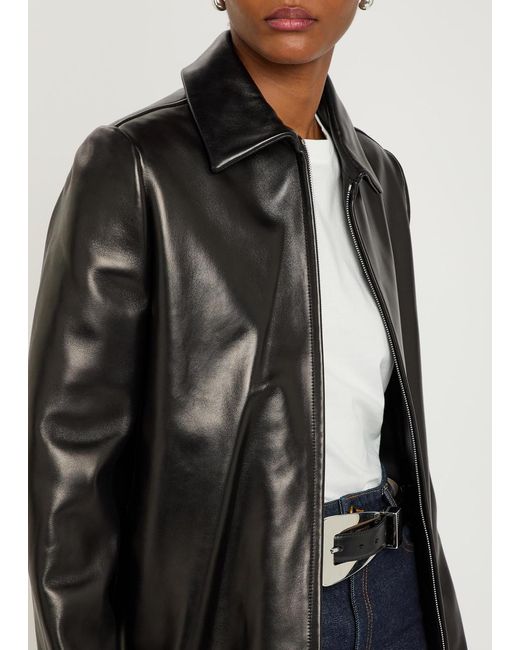 Khaite Black Jackson Leather Jacket