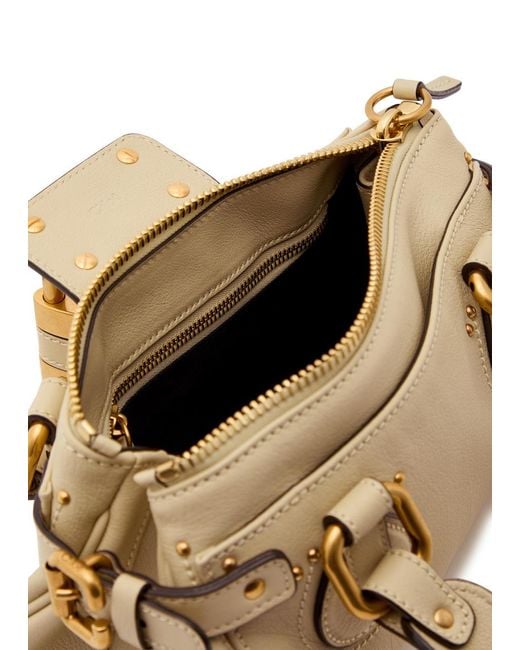 Chloé Metallic Paddington Small Grained Leather Shoulder Bag