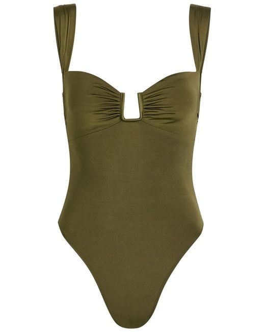 Away That Day Green Cannes Swimsuit