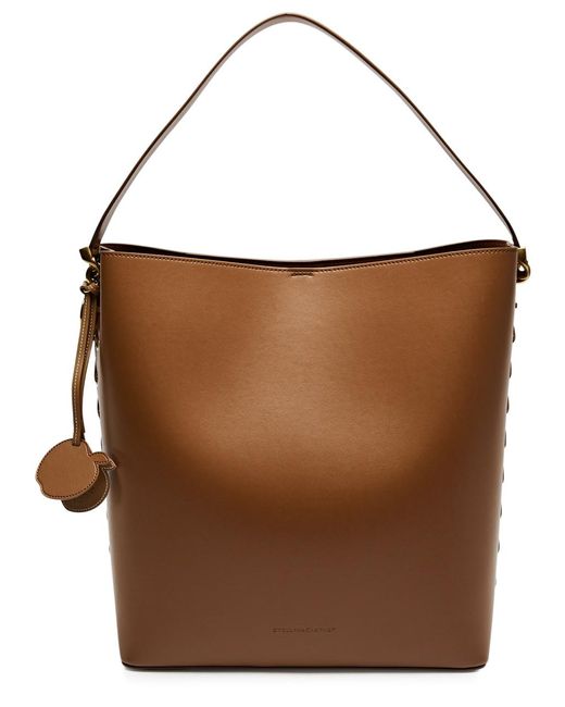 Stella McCartney Brown Lace-up Faux Leather Tote