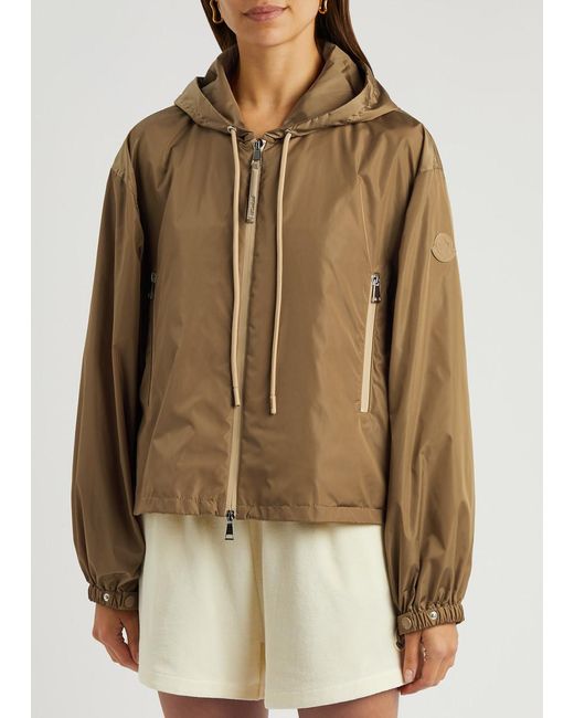 Moncler Brown Vernois Hooded Shell Jacket