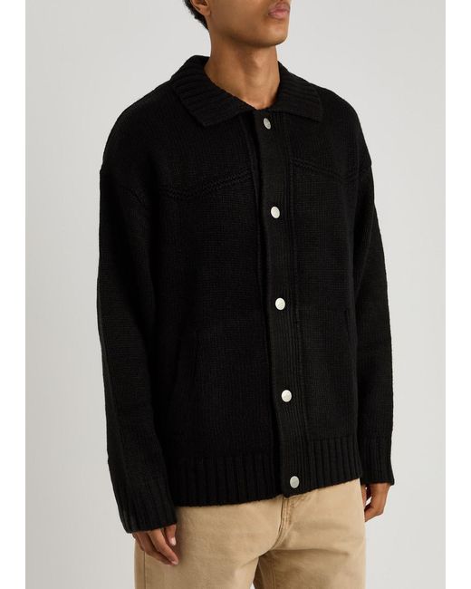 Carhartt Black Santa Fe Knitted Cardigan for men