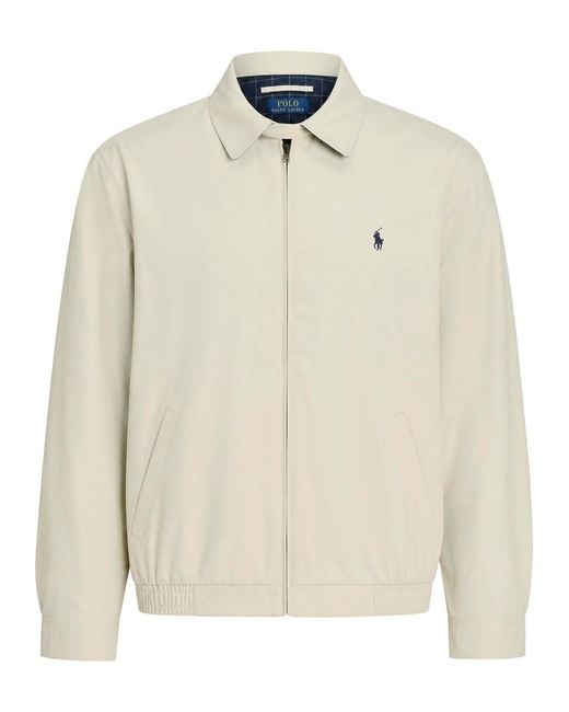 Polo Ralph Lauren White Logo-Embroidered Shell Windbreaker Jacket for men