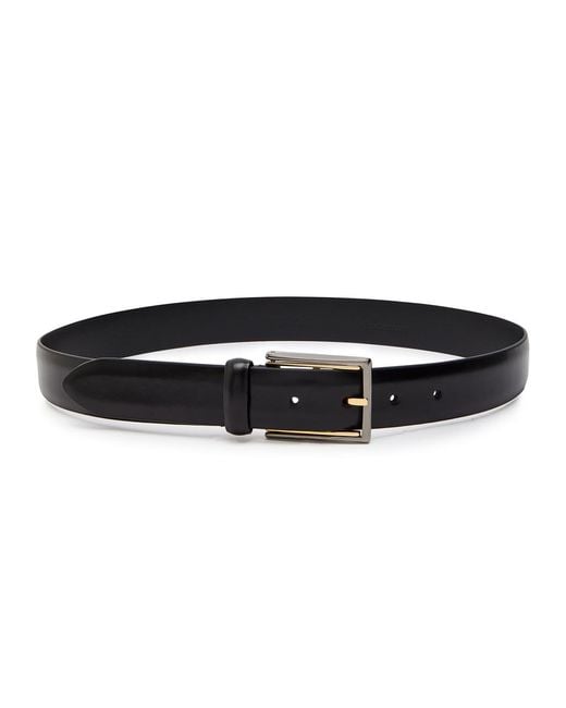 Andersons Black Glossed Leather Belt