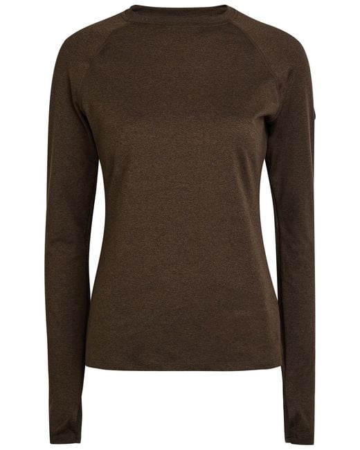 Varley Brown Always Warm Stretch-Jersey Top
