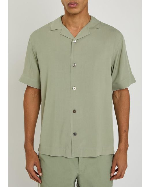 CHE Green Valbonne Stripe-Trimmed Shirt for men