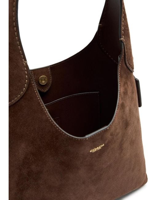 COACH Brown Brooklyn 28 Suede Shoulder Bag