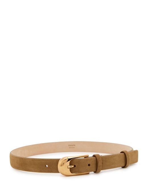 Khaite Natural Dome Suede Belt