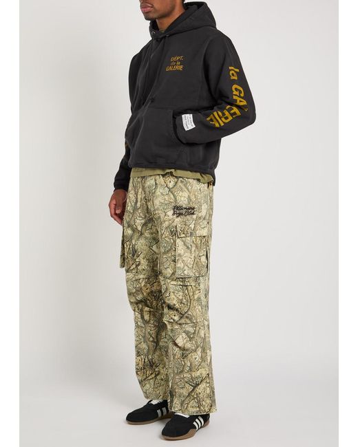 GALLERY DEPT. Black Printed Hooded Cotton Sweatshirt for men