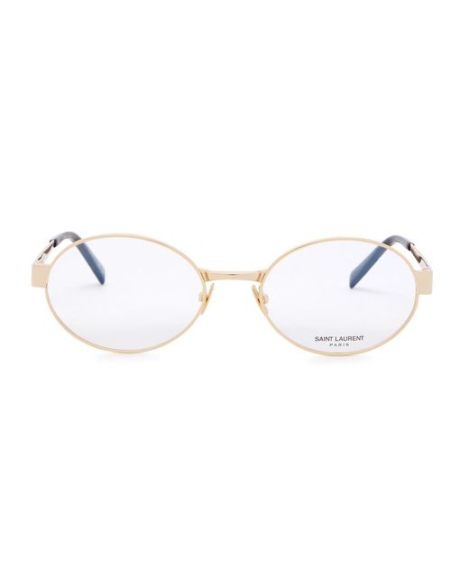 Saint Laurent Metallic Round-Frame Optical Glasses for men