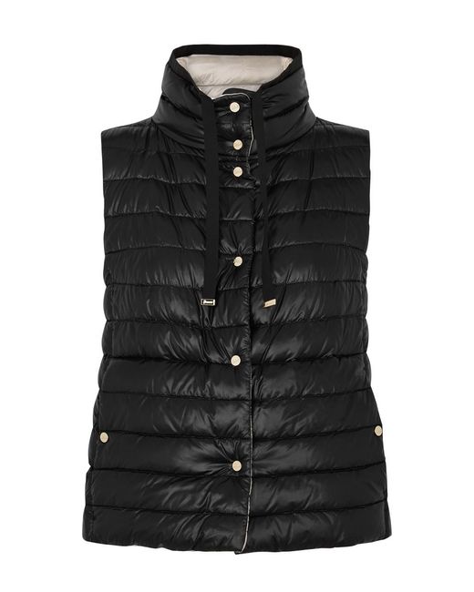 Herno Black Ultralight Reversible Quilted Shell Gilet