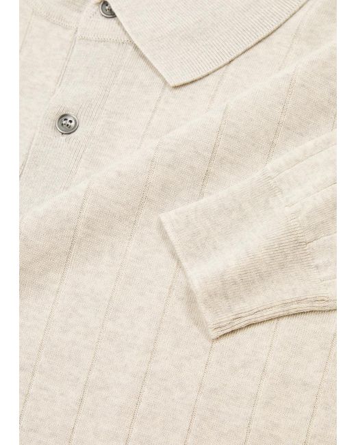 John Smedley Natural Ade Wool Polo Shirt for men