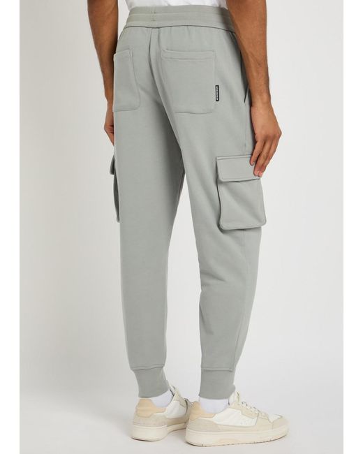 Moose Knuckles Gray Hartsfield Tapered-Leg Cotton Cargo Sweatpants for men