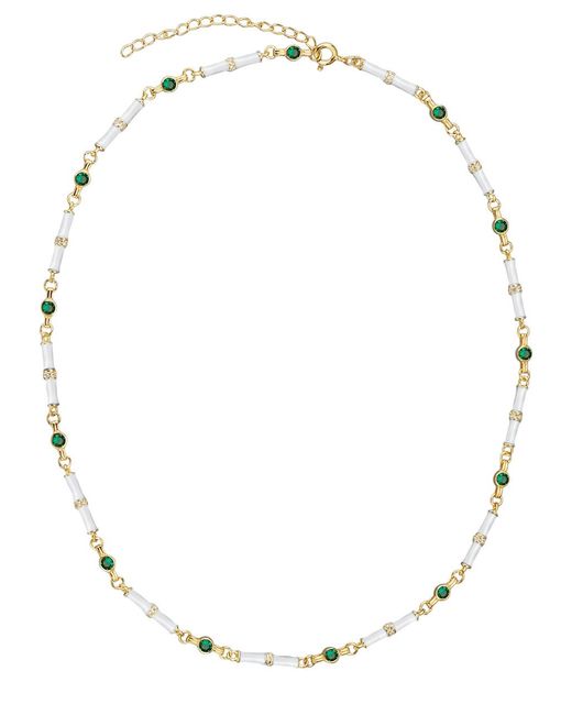 V By Laura Vann White Marlowe 18kt Gold-plated Necklace