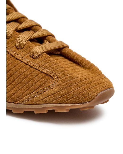 Jacquemus Brown Les Tennis Ribbed Suede Sneakers