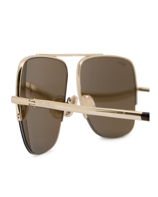 Max Mara Pink Aviator-Style Sunglasses