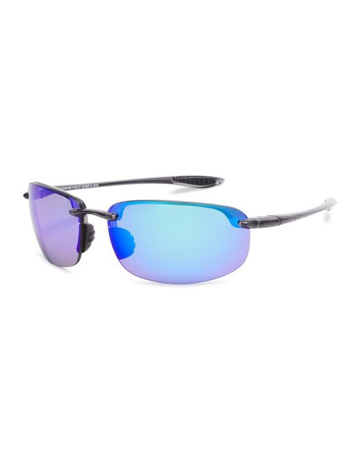 Maui Jim Blue Ho'okipa Rimless Wrap-around Sunglasses for men