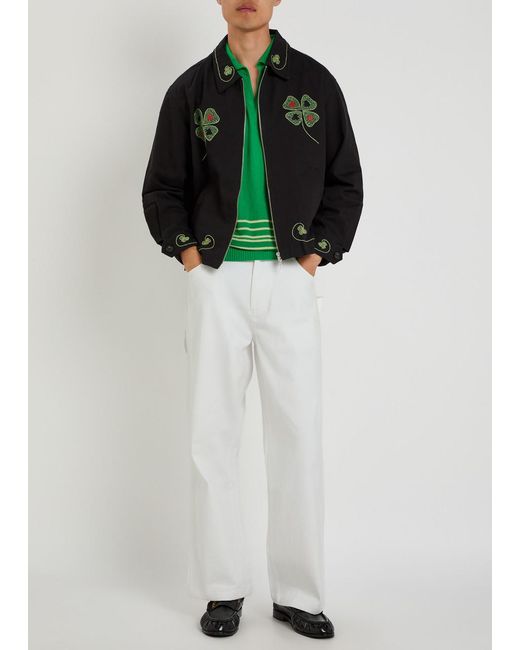 Bode White Knolly Straight-Leg Jeans for men
