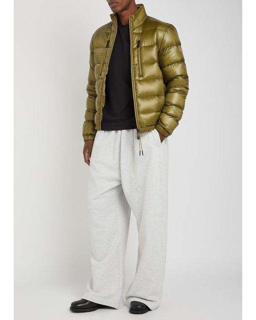 Moncler Green Logo-Appliquéd Padded Shell Jacket for men