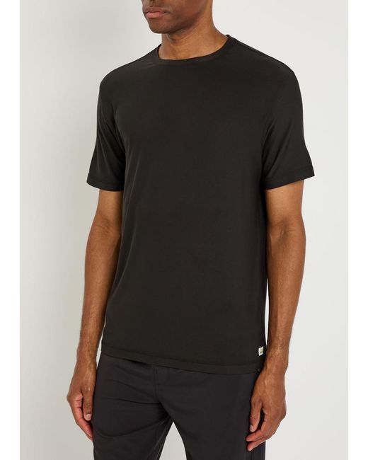 vuori Black Strato Tech Stretch-Jersey T-Shirt for men