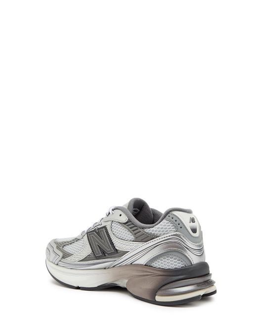 New Balance White 2010 Panelled Metallic Mesh Sneakers for men
