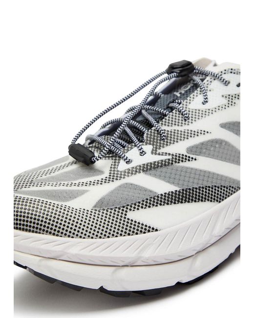 Hoka One One White Mafate Speed 4 Lite Panelled Sneakers for men
