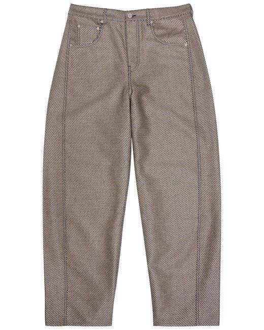 Jacquemus Gray Le De-Nîmes Mirada Barrel-Leg Raffia Jeans for men