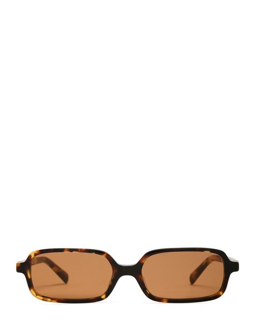 Miu Miu Brown Eyewear Regard Rectangle-Frame Designer Sunglasses