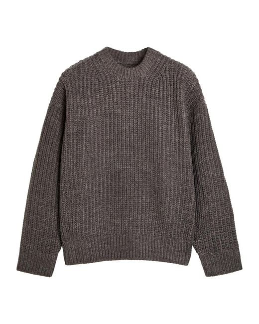 MKI Miyuki-Zoku Gray Ribbed Knit Jumper for men