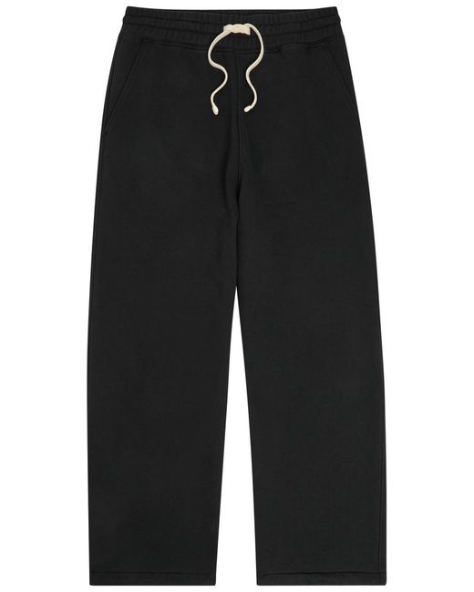Picante Black Everyday Wide-Leg Cotton Sweatpants for men